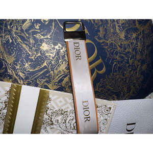 Unisex D handmade unbranded Key Chain White Orange